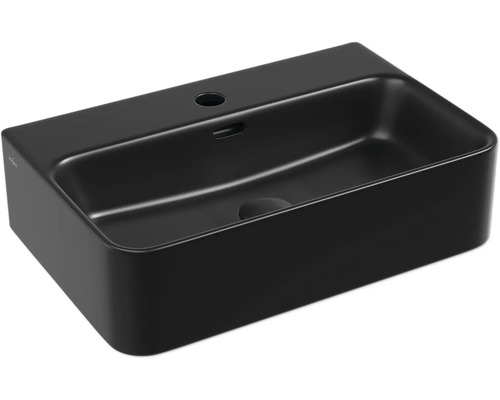 Lavoar pe blat Jungborn THREE 56x36 cm negru mat, incl. ventil scurgere ceramic Lavoar negru ceramic, montat pe blat
