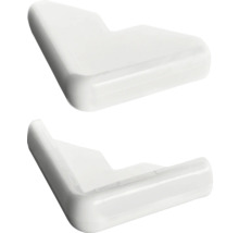 Două protecții albe pentru colțuri pentru protecție împotriva impactului