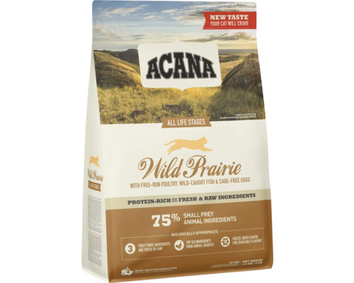 Hrană uscată pentru pisici ACANA Wild Prairie cu pasăre curte și pește sălbatic fără cereale 1,8 kg