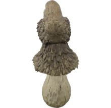 Figurină decorativă pasăre cu ciupercă Lafiora H 51 cm maro