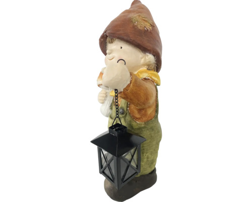 Figurină de grădină băiat cu felinar