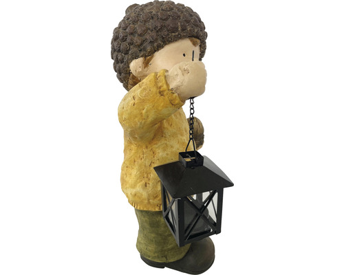Figurină decorativă cu un băiat cu felinar