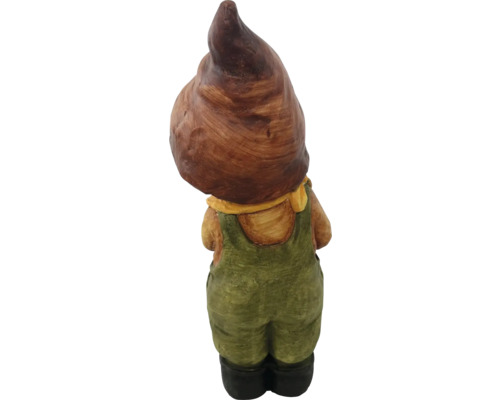 Figurină pitic de grădină cu salopetă și căciulă