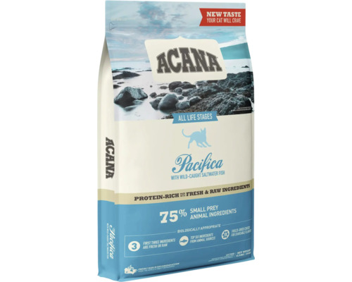 Hrană uscată pentru pisici ACANA Pacifica cu hering, macrou, merluciu și păstrăv fără cereale 4,5 kg