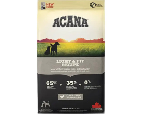 Hrană uscată pentru câini ACANA Light & Fit cu pui și pește fără cereale 11,4 kg