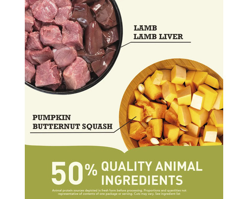 Carne de miel, organe de miel, dovleac și dovleac butternut ca hrană pentru animale