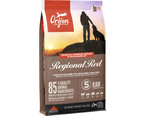 Hrană uscată pentru câini ORIJEN Regional Red cu vită, mistreț, bizon, miel și porc fără cereale 11,4 kg Hrană uscată pentru câini ORIJEN Regional Red cu vită, mistreț, bizon, miel și porc fără cereale 11,4 kg