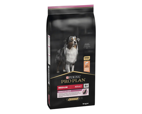 Hrană uscată pentru câini PURINA Pro Plan Medium Adult piele sensibilă cu somon 14 kg