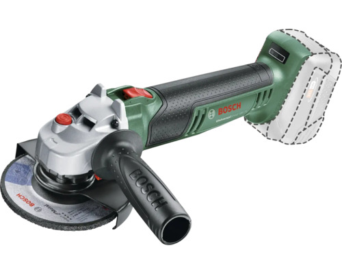 Polizor unghiular Bosch UniversalGrind 18V-75, fără acumulator și încărcător Polizor unghiular cu acumulator Bosch cu disc de șlefuit și mâner