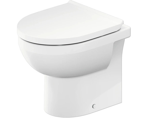 Vas WC pe pardoseală DURAVIT DuraStyle Basic, incl. capac WC, margine clătire deschisă, alb