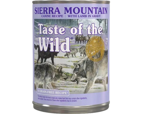 Hrană umedă pentru câini Taste of the Wild Sierra Mountain cu miel fără lactoză și gluten 390 g-0