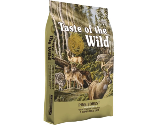 Hrană uscată pentru câini Taste of the Wild Pine Forest cu vânat și legume fără cereale și gluten 12,2 kg