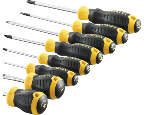Set șurubelnițe Stanley cu șurubelnițe plate și în cruce