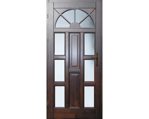 Ușă lemn exterior 1/6 nuc 98x208 cm stânga Ușă lemn exterior 1/6 nuc 98x208 cm stânga