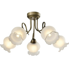 Lumină de plafon cu cinci lumini cu design floral