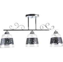 Lumină de tavan cu trei becuri și ornamente decorative