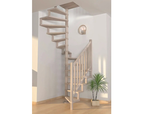 Scară Square Luxe de interior fag Ø 120 cm cu palier Scară Square Luxe de interior fag Ø 120 cm cu palier