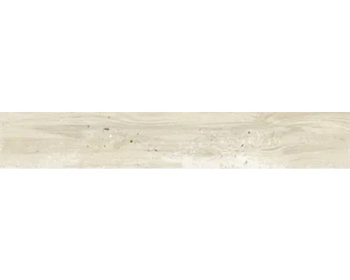 Gresie exterior / interior porțelanată glazurată Concreto Crema Wood 19,5x120 cm