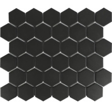 Mozaic negru din plăci hexagonale