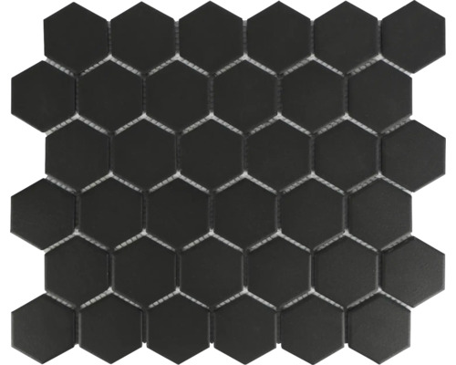Mozaic negru din plăci hexagonale