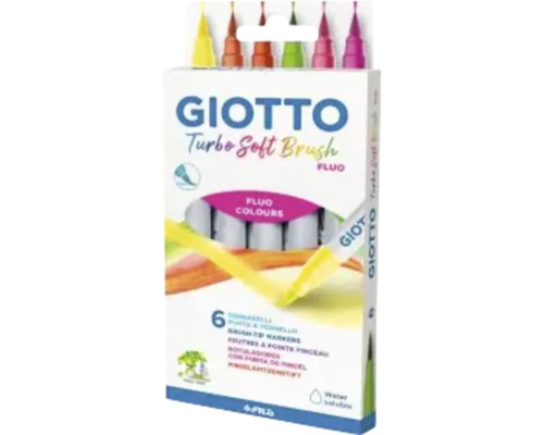 Set carioci GIOTTO Turbo Soft Brush, 6 bucăți