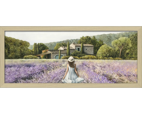 Tablou înrămat Lavender Field 60x130 cm