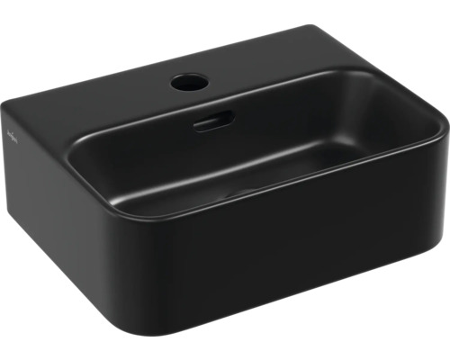 Lavoar pe blat Jungborn THREE 39x30 cm negru mat, incl. ventil scurgere ceramic Lavoar negru ceramic, de blat, cu formă dreptunghiulară