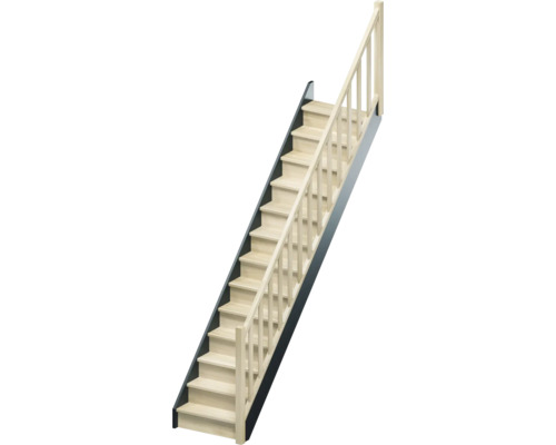 Scară din lemn cu balustradă