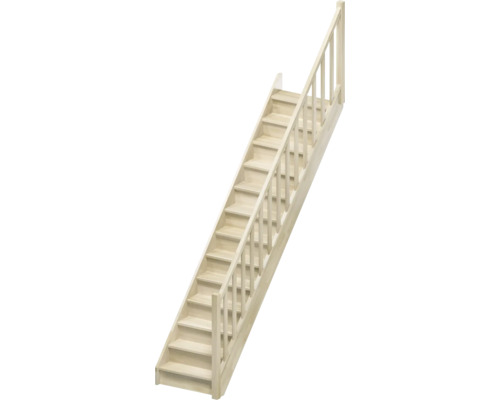 Scară din lemn cu balustradă pentru auto-asamblare