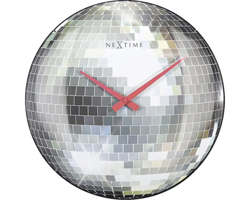 Ceas perete NeXtime Disco Ball Ø 35 cm