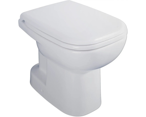 Vas WC pe pardoseală DURAVIT DuraHome, incl. capac WC, scurgere verticală, alb