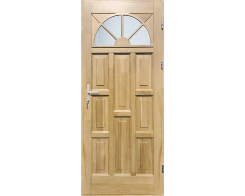 Ușă lemn exterior 1/1 stejar lăcuit 90x210 cm dreapta Ușă lemn exterior 1/1 stejar lăcuit 90x210 cm dreapta