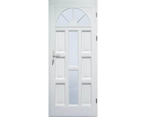 Ușă lemn exterior 1/2 molid alb 90x210 cm dreapta Ușă lemn exterior 1/2 molid alb 90x210 cm dreapta