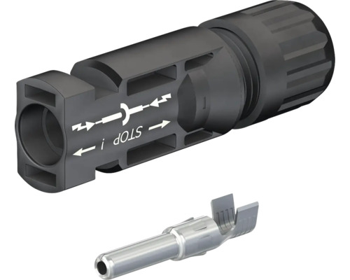 Set conectori MC4, masculin minus, 10 bucăți Conector cu inserție de contact