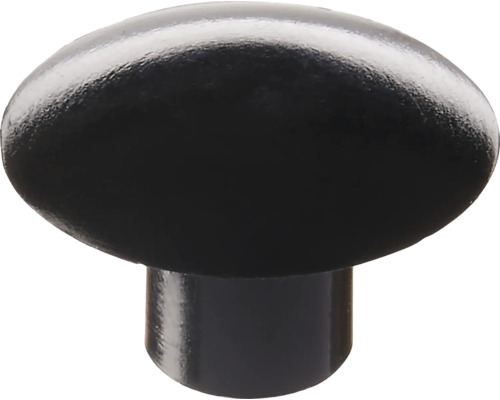 Capac de acoperire Hettich 5/12mm plastic negru Buton negru pentru mobilă