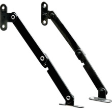 Două feronerie metalică cu clapetă pentru mobilă