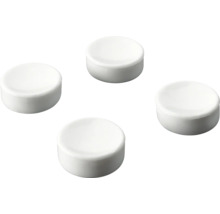 Patru glisiere albe din plastic pentru mobilă