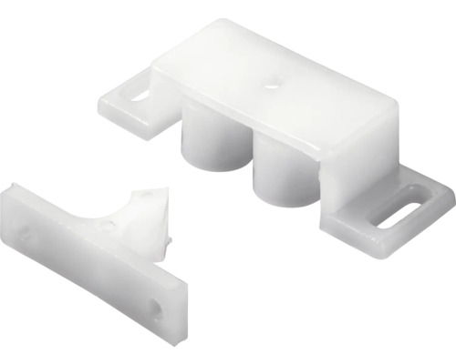 Încuietor 50x16x12mm Hettich oțel alb Închizător mobilă din plastic