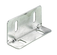 Conector unghiular din metal cu găuri alungite