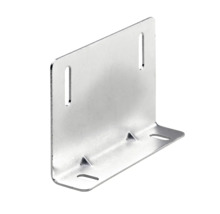 Conector unghiular din metal cu găuri alungite și orificii