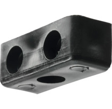 Conector de colț negru din plastic cu găuri