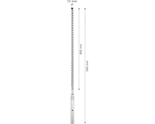 Burghiu cu diametrul de 12 mm și lungimea de 540 mm.