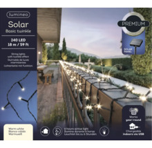 Ghirlandă luminoasă cu panou solar, 240 LED-uri, lungime 18 metri, cu efect de sclipire