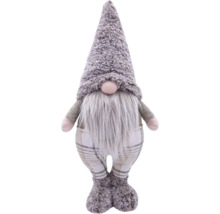 Gnom de grădină decorativ cu pălărie și barbă ca decorație