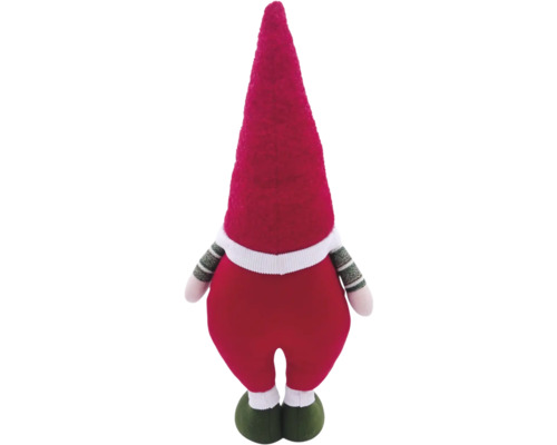 Figurină decorativă spiriduș de Crăciun cu căciulă și pantaloni roșii