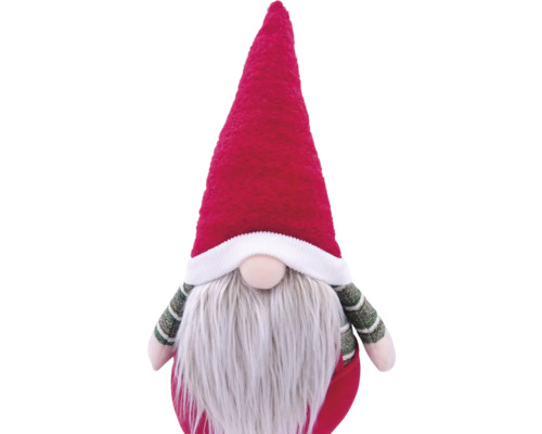 Gnom de Crăciun cu barbă lungă și căciulă roșie ca decorațiune