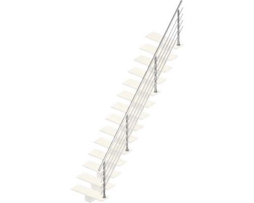 Scară cu balustradă din oțel inoxidabil