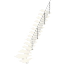 Scară cu balustradă din oțel inoxidabil