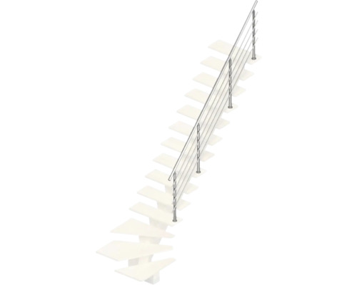 Scară cu balustradă din oțel inoxidabil