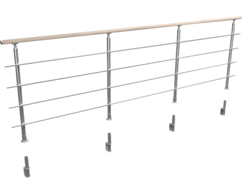 Element balustradă Pertura Linos 3,2 m mână curentă fag